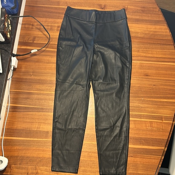 J. Crew Factory Vegan Leather Leggings - Sz M - Picture 6 of 11